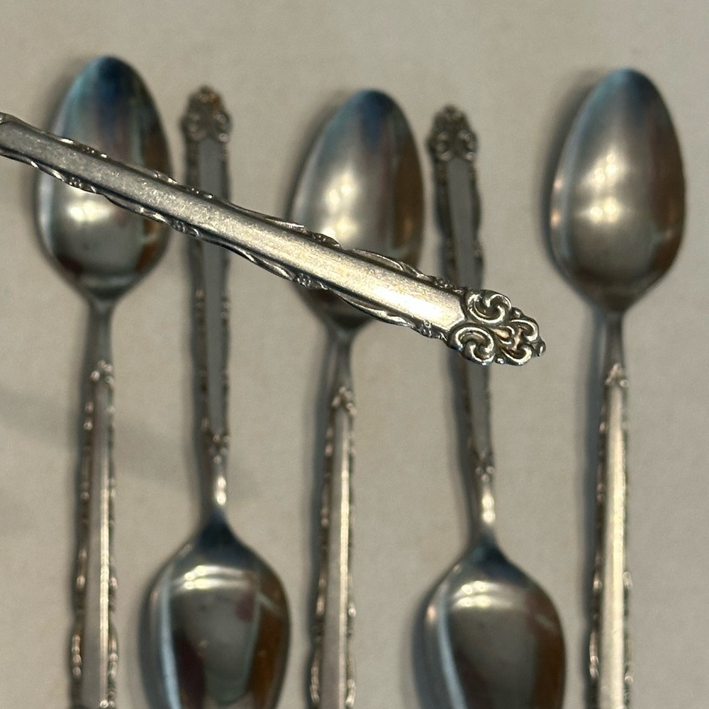 Echo Mary Ellen Ornate Stainless Steel Flatware Teaspoon Set of 6